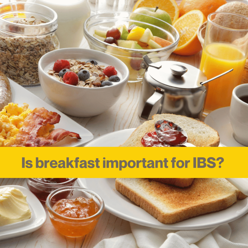 Why breakfast is important if you have IBS 1 Breakfast table spread with toast, coffee, fruits and pastries. Words - Is breakfast important for IBS