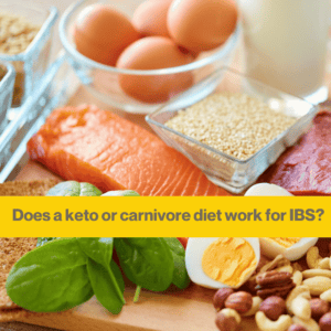 Close up of flat lay of food in small glass bowls including eggs, some raw salmon, a cooked egg cut in half, some nuts and spinach in foreground