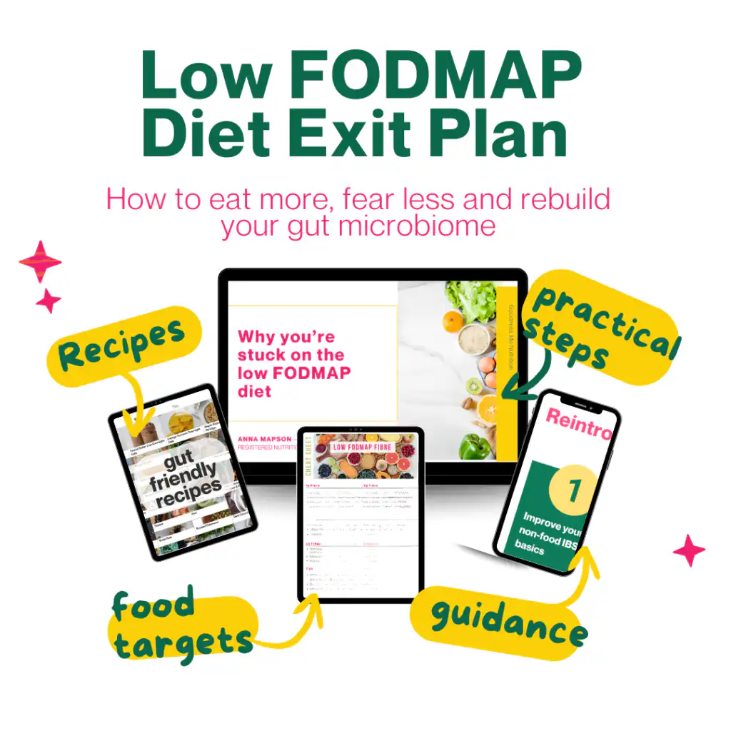 Mock up of the low FODMAP exit plan