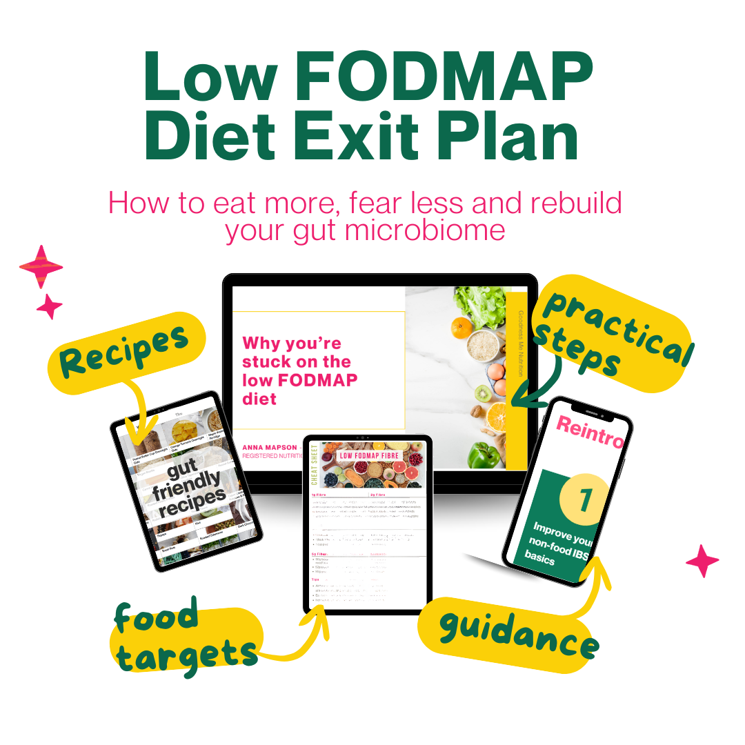 Mock up of the low FODMAP exit plan