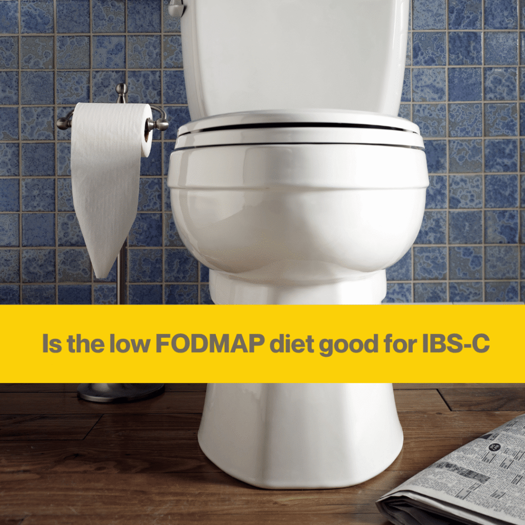 Constipation diet: what to eat when you're struggling to go 2 white toilet in a blue bathroom. Words Is the low FODMAP diet good for IBS-C